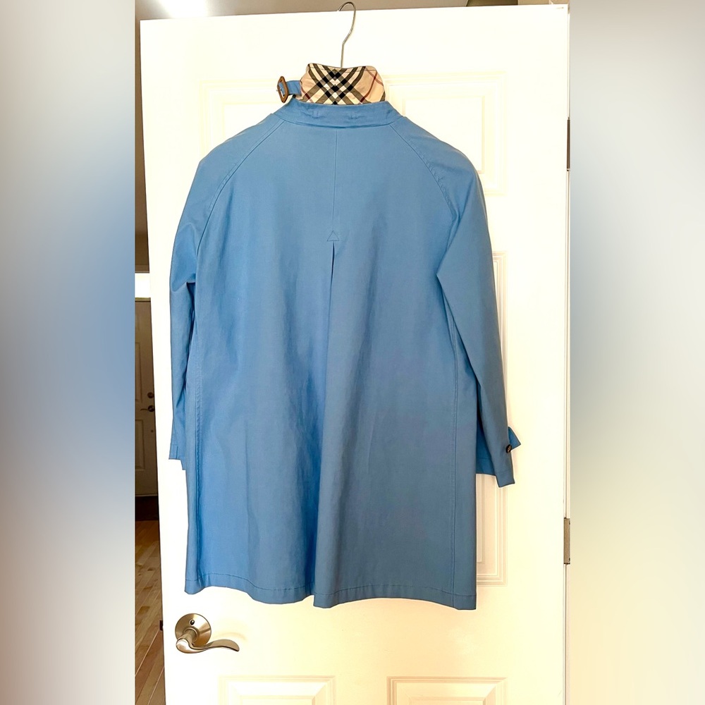 Burberry Light Blue Trench Coat, bright blue color, good condition - Picture 2 of 5